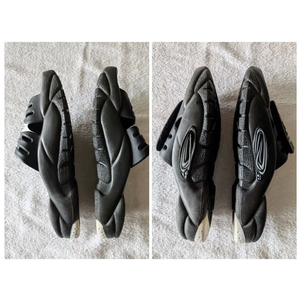 Grendene Laguna Slide Sandals Black White Slip On Comfort Slides Sz 8